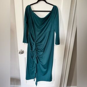 Dark teal long sleeve dress
